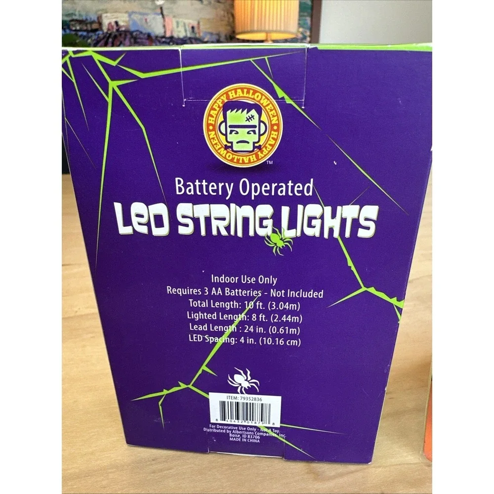 Rare Lot (1)‎ LED Skull String Lights  And (1) Pumpkin Carver Halloween Battery